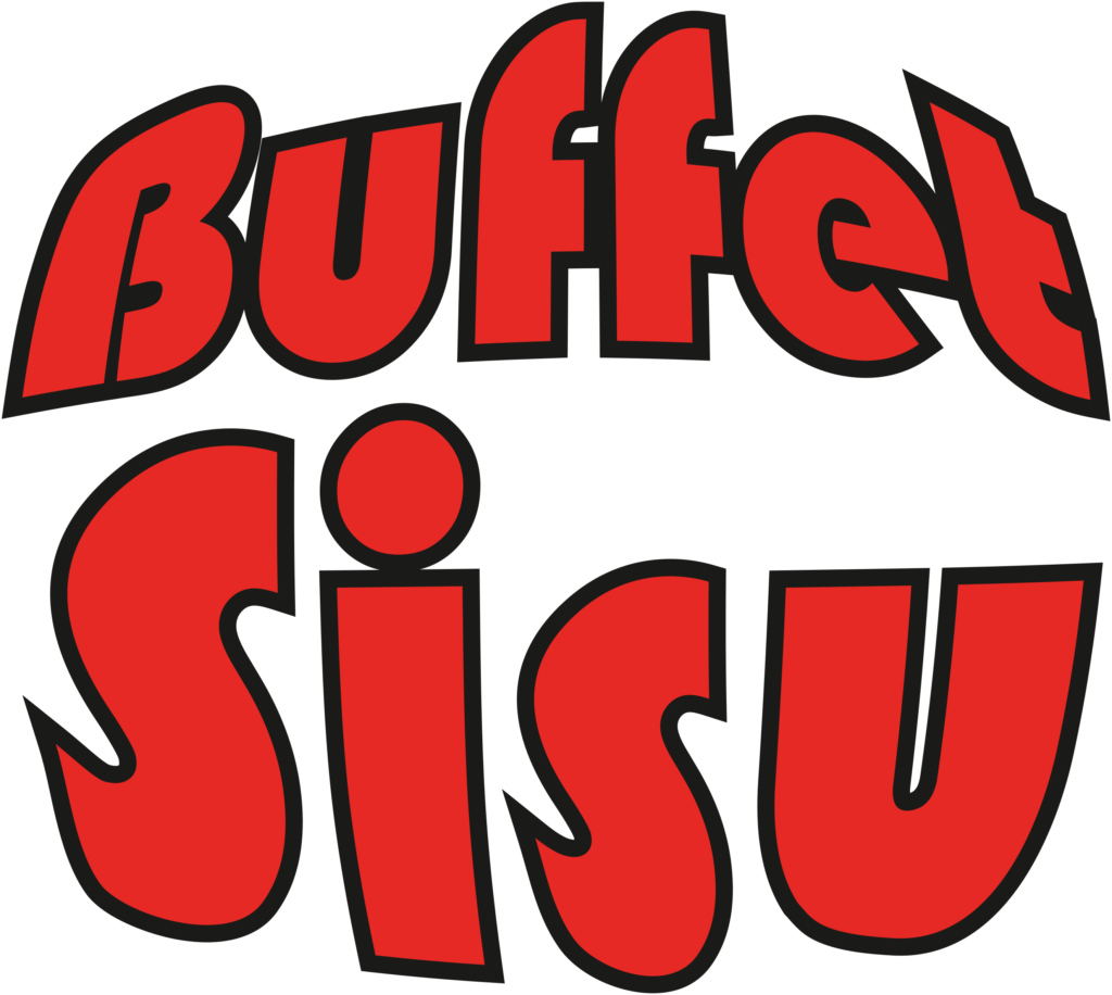Buffet Sisun logo, punavalkoinen
